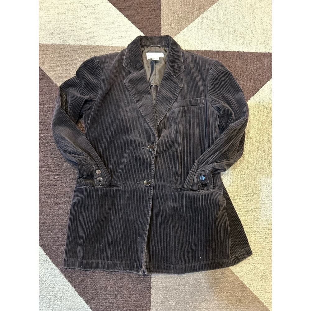 Newport News Wide Corduroy Women’s Coat With Front‎ Pockets. 2Buttons. Sz. 8